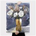 Picture of White Flower in Vase l _GroupedProduct_Rectangle_Portrait_Canvas_