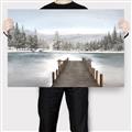 Picture of River After the Snowfall _GroupedProduct_Rectangle_Landscape_Canvas_