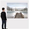 Picture of River After the Snowfall _GroupedProduct_Rectangle_Landscape_Canvas_