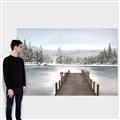 Picture of River After the Snowfall _GroupedProduct_Rectangle_Landscape_Canvas_