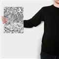 Picture of Detailed Floral Sketch _GroupedProduct_Rectangle_Portrait_Canvas_