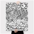 Picture of Detailed Floral Sketch _GroupedProduct_Rectangle_Portrait_Canvas_