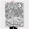 Picture of Detailed Floral Sketch _GroupedProduct_Rectangle_Portrait_Canvas_