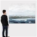Picture of Slow Waters Blue _GroupedProduct_Rectangle_Landscape_Canvas_