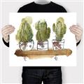 Picture of Splashed Cactus II  _GroupedProduct_Rectangle_Landscape_Canvas_