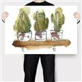 Picture of Splashed Cactus II  _GroupedProduct_Rectangle_Landscape_Canvas_