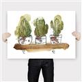 Picture of Splashed Cactus II  _GroupedProduct_Rectangle_Landscape_Canvas_