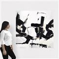 Picture of Black Abstract with Fine Line _GroupedProduct_Square_Canvas_