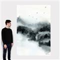 Picture of Misty Forest with Birds _GroupedProduct_Rectangle_Portrait_Canvas_