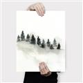 Picture of Misty Forest Trees _GroupedProduct_Rectangle_Portrait_Canvas_