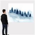 Picture of Misty Forest Blue Trees _GroupedProduct_Rectangle_Landscape_Canvas_