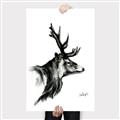 Picture of Sketched Deer side  _GroupedProduct_Rectangle_Portrait_Canvas_