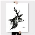 Picture of Sketched Deer side  _GroupedProduct_Rectangle_Portrait_Canvas_