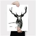 Picture of Sketched Deer  _GroupedProduct_Rectangle_Portrait_Canvas_