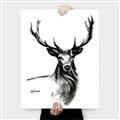 Picture of Sketched Deer  _GroupedProduct_Rectangle_Portrait_Canvas_