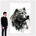 Picture of Sketched Bear _GroupedProduct_Rectangle_Portrait_Canvas_