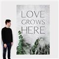Picture of Love grows here _GroupedProduct_Rectangle_Portrait_Canvas_