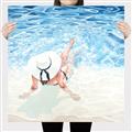 Picture of Wading at the Beach _GroupedProduct_Square_Canvas_