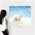 Picture of Wading at the Beach _GroupedProduct_Square_Canvas_