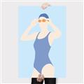 Picture of Swim Competition II  _GroupedProduct_Rectangle_Portrait_Canvas_