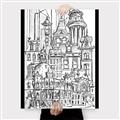Picture of City Sketch I _GroupedProduct_Rectangle_Portrait_Canvas_
