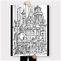 Picture of City Sketch I _GroupedProduct_Rectangle_Portrait_Canvas_
