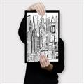 Picture of City Sketch II _GroupedProduct_Rectangle_Portrait_Canvas_