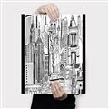 Picture of City Sketch II _GroupedProduct_Rectangle_Portrait_Canvas_
