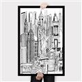 Picture of City Sketch II _GroupedProduct_Rectangle_Portrait_Canvas_