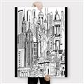 Picture of City Sketch II _GroupedProduct_Rectangle_Portrait_Canvas_