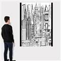 Picture of City Sketch II _GroupedProduct_Rectangle_Portrait_Canvas_