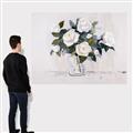Picture of White Roses _GroupedProduct_Rectangle_Landscape_Canvas_
