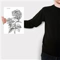 Picture of Hydrangea Sketch  _GroupedProduct_Rectangle_Portrait_Canvas_