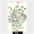 Picture of Drawn Florals I  _GroupedProduct_Rectangle_Portrait_Canvas_