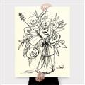 Picture of Drawn Florals II  _GroupedProduct_Rectangle_Portrait_Canvas_