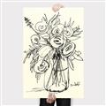 Picture of Drawn Florals II  _GroupedProduct_Rectangle_Portrait_Canvas_
