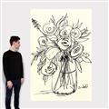 Picture of Drawn Florals II  _GroupedProduct_Rectangle_Portrait_Canvas_