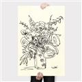 Picture of Drawn Florals III  _GroupedProduct_Rectangle_Portrait_Canvas_