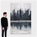 Picture of City from afar _GroupedProduct_Rectangle_Portrait_Canvas_