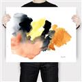 Picture of Watercolor with Orange _GroupedProduct_Rectangle_Landscape_Canvas_