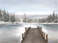 Picture of River After the Snowfall _GroupedProduct_Rectangle_Landscape_Unframed_Print_Only_