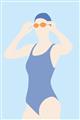 Picture of Swim Competition II  _GroupedProduct_Rectangle_Portrait_Unframed_Print_Only_