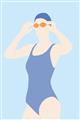 Picture of Swim Competition II  _GroupedProduct_Rectangle_Portrait_Unframed_Print_Only_