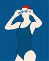Picture of Swim Competition IV  _GroupedProduct_Rectangle_Portrait_Unframed_Print_Only_