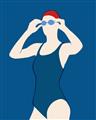 Picture of Swim Competition IV  _GroupedProduct_Rectangle_Portrait_Unframed_Print_Only_
