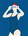 Picture of Swim Competition IV  _GroupedProduct_Rectangle_Portrait_Unframed_Print_Only_
