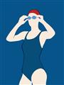 Picture of Swim Competition IV  _GroupedProduct_Rectangle_Portrait_Unframed_Print_Only_