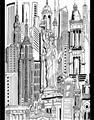 Picture of City Sketch II _GroupedProduct_Rectangle_Portrait_Unframed_Print_Only_