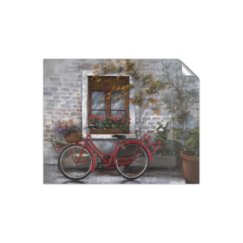Picture of Red Bike _GroupedProduct_Rectangle_Landscape_Unframed_Print_Only_
