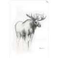 Picture of Moose Charcoal _GroupedProduct_Rectangle_Portrait_Unframed_Print_Only_